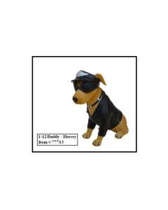 1:12 Biker's Dog Figure Buddy Hersey by American Diorama Model Accessory