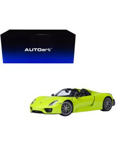 2015 Porsche 918 Spyder Weissach Package Acid Green 1/18 Model Car Autoart