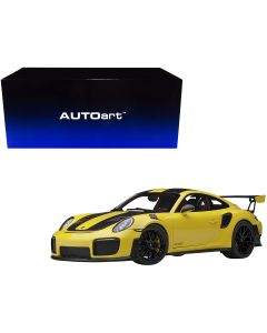 2018 Porsche 911 GT2 RS Weissach Racing Yellow 1/18 Model Car by Autoart