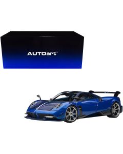 1/18 Pagani Huayra BC Blu Francia Candy Blue Metallic Carbon Accents Model Car Autoart