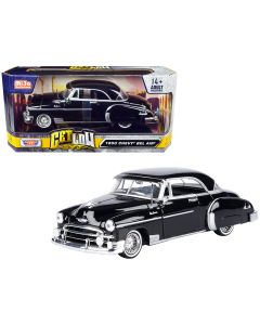 1950 Chevrolet Bel Air Lowrider Black 1/24 Diecast Model Car by Motormax