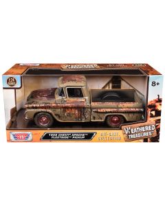 1958 Chevrolet Apache Fleetside Pickup Diecast Model Car 1/24 Rusted Brown