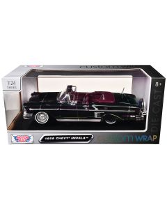 1958 Chevrolet Impala Diecast Model Car 1/24 Green Purple Custom Wrap Motormax