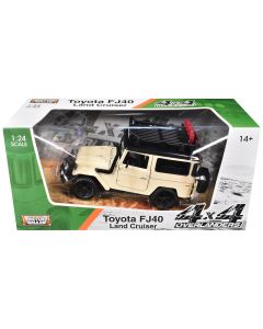 2023 Toyota FJ40 Land Cruiser Diecast Model 1/24 4x4 Overlanders Beige by Motormax