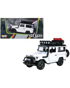 2023 Toyota FJ40 Land Cruiser White 1/24 Diecast Model Car - 4x4 Overlanders by Motormax