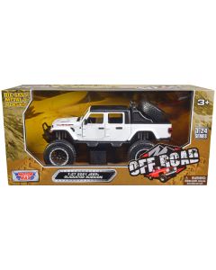 2021 Jeep Gladiator Rubicon Off-Road Pickup Truck 1/27 Diecast White Black Top Motormax