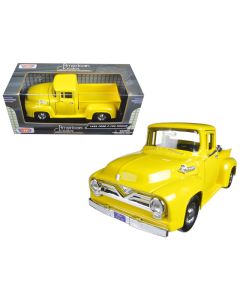 1955 Ford F-100 Pickup Truck Diecast Model Car Yellow 1/24 by Motormax