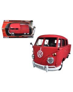 2023 Volkswagen Type 2 (T1) Double Cab Pickup Truck Diecast Model 1/24 Red by Motormax