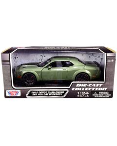 2018 Dodge Challenger SRT Hellcat Widebody Green Metallic 1/24 Diecast Model Car