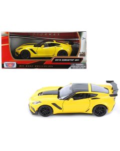 2019 Chevrolet Corvette ZR1 Diecast Model Car 1/24 Yellow Black Motormax