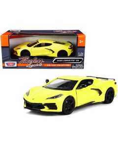 2020 Chevrolet Corvette C8 Stingray Yellow 1/24 Diecast Model Car Motormax