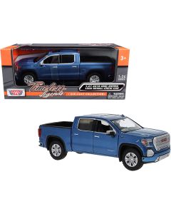 2019 GMC Sierra 1500 Denali Crew Cab Pickup Truck Blue 1/24 Diecast Model Motormax