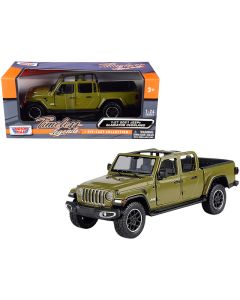 2021 Jeep Gladiator Overland Pickup Truck Matt Green 1/24-1/27 Diecast Motormax