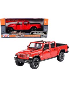 2021 Jeep Gladiator Rubicon Red Diecast Model Car 1/24-1/27 by Motormax