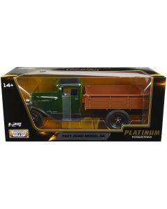 1931 Ford Model AA Pickup Truck 1/24 Diecast Dark Green Black by Motormax