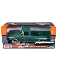 1977 Ford F-150 Custom Pickup Truck Green 1/24 Diecast Model Car Motormax