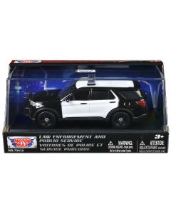 2022 Ford Police Interceptor Utility Diecast Model Car 1/43 Black & White