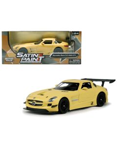 2013 Mercedes Benz SLS AMG GT3 Matte Yellow 1/24 Diecast Model Car Motormax