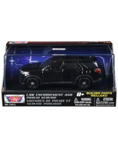 2022 Ford Police Interceptor Utility Diecast Model Car 1/43 Black Unmarked Kit