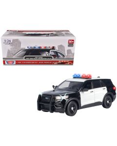 2022 Ford Police Interceptor Utility Diecast Model Car 1/24 Black & White Builder's Kit