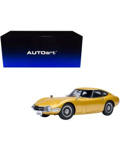 1967 Toyota 2000GT RHD Gold Metallic 1/18 Scale Model Car by Autoart