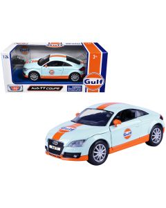 2023 Audi TT Coupe Diecast Model Car 1/24 Gulf Oil Light Blue Orange Stripes