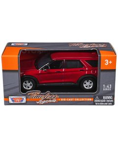2023 Ford Explorer Red Metallic 1/43 Diecast Model Car - Timeless Legends by Motormax