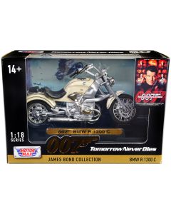 1997 BMW R 1200 C Motorcycle Cream James Bond 007 1/18 Diecast Model Motormax