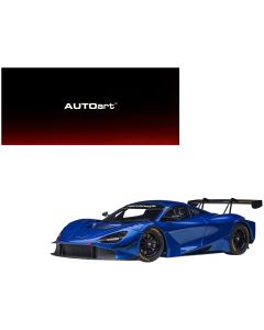 2023 McLaren 720S GT3 1/18 Model Car Azure Blue Metallic by Autoart