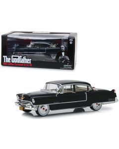 1955 Cadillac Fleetwood Series 60 Diecast Model Car Black The Godfather 1/24 Greenlight