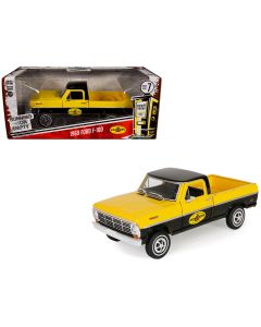 1969 Ford F-100 Pickup Truck Diecast Model Car 1/24 Greenlight Running on Empty Pennzoil Yellow Black
