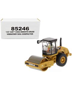 2023 CAT Caterpillar CS56 Smooth Drum Vibratory Soil Compactor Diecast Model 1/87 HO Scale