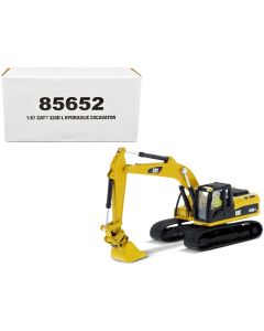 2023 CAT Caterpillar 320D L Hydraulic Excavator Diecast Model 1/87 HO Scale with Work Tools