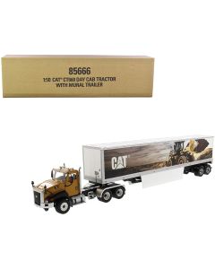 2019 CAT Caterpillar CT660 Day Cab & Mural Dry Van Trailer 1/50 Diecast Model