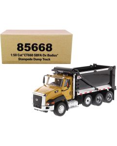 2016 CAT Caterpillar CT660 SBFA Dump Truck 1/50 Diecast Model Yellow Black