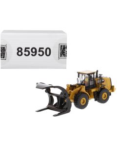 2018 CAT 972M Wheel Loader Diecast Model with Log Fork 1/87 Scale by Diecast Masters