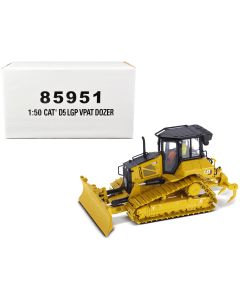 2023 CAT Caterpillar D5 LGP VPAT Dozer Yellow 1/50 Diecast Model by Diecast Masters