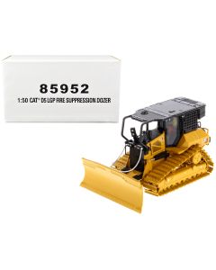 2023 CAT Caterpillar D5 LGP Track Type Fire Dozer Yellow 1/50 Diecast Model