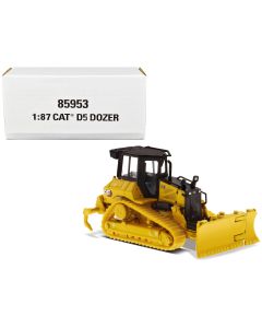 2023 CAT Caterpillar D5 Dozer Diecast Model 1/87 Scale Yellow Fine Grading Blade