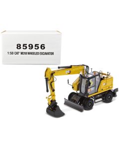 2023 CAT Caterpillar M318 Wheeled Excavator Diecast Model 1/50 Yellow High Line