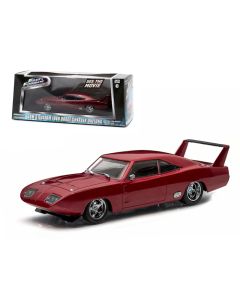 1969 Dodge Charger Daytona Maroon Diecast Model Car Fast & Furious 6 1/43 Greenlight