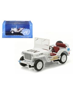 1944 Jeep Willys 1/43 Diecast Model Car White UN United Nations Greenlight