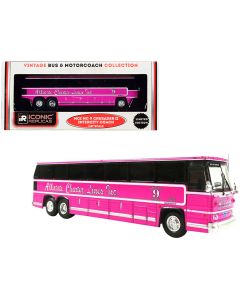 1980 MCI MC-9 Crusader II Intercity Coach Bus Pink Allstate Charter Lines Vintage Model 1/87 HO