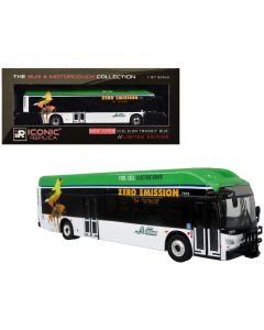 2023 New Flyer Xcelsior XHE40 Transit Bus - AC Transit Zero Emission Diecast Model 1/87