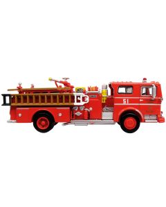 1973 Ward LaFrance Fire Engine Diecast Model 1/87 Red Limited Edition LA County FD