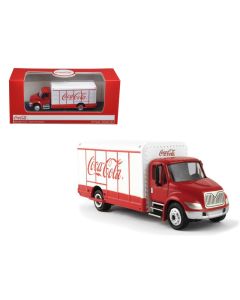 1/87 Diecast Model Coca-Cola Beverage Truck Red White Motorcity Classics