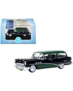 1954 Buick Century Estate Wagon Diecast Model Car 1/87 HO Scale Baffin Green Black