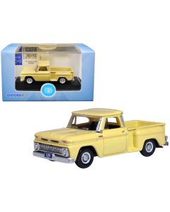 1965 Chevrolet C10 Stepside Pickup Truck Diecast Model Car Yellow 1/87 Scale