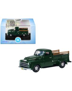 1948 Dodge B-1B Pickup Truck Diecast Model Car Dark Green 1/87 HO Scale Oxford