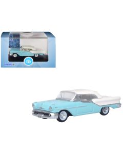 1957 Oldsmobile 88 Convertible Diecast Model Car HO Scale Oxford Blue/White